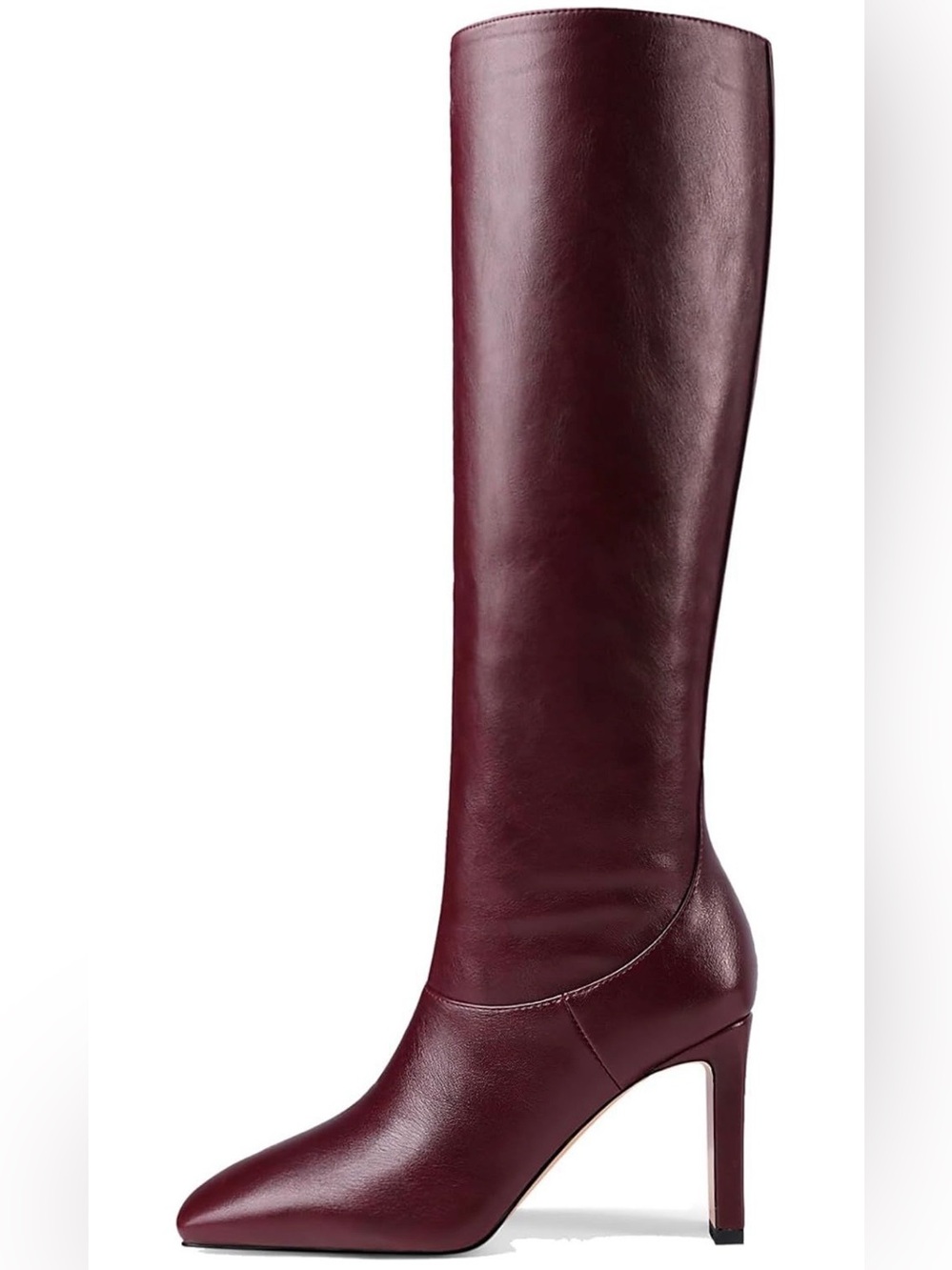 Yiya Women's Tall Square-Toe Knee-High Boots in Cherry Red / Euro 40; US 8.5 - Picture 7 of 16